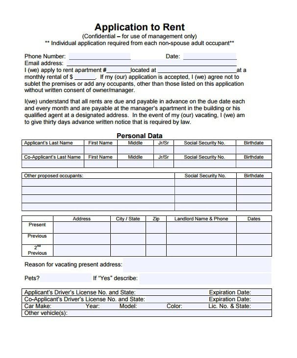 Download Free Alaska Rental Application Printable Lease Agreement