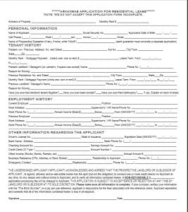 Download Free Arkansas Rental Application Template | Printable Lease Agreement